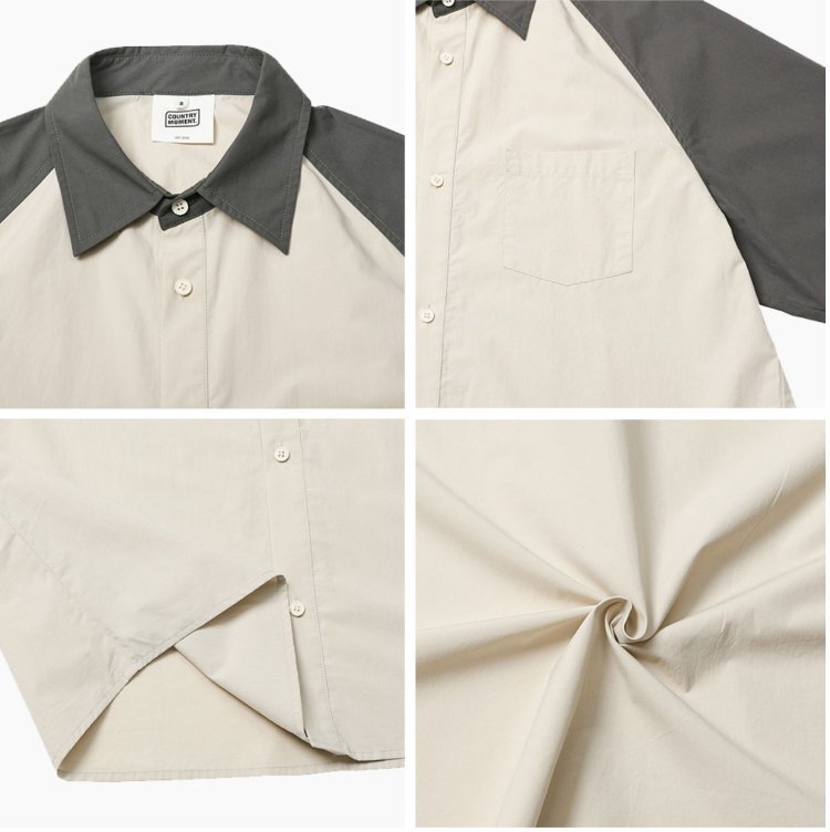 SLEEVE COTTON SHORT SLEEVE SHIRT C02108