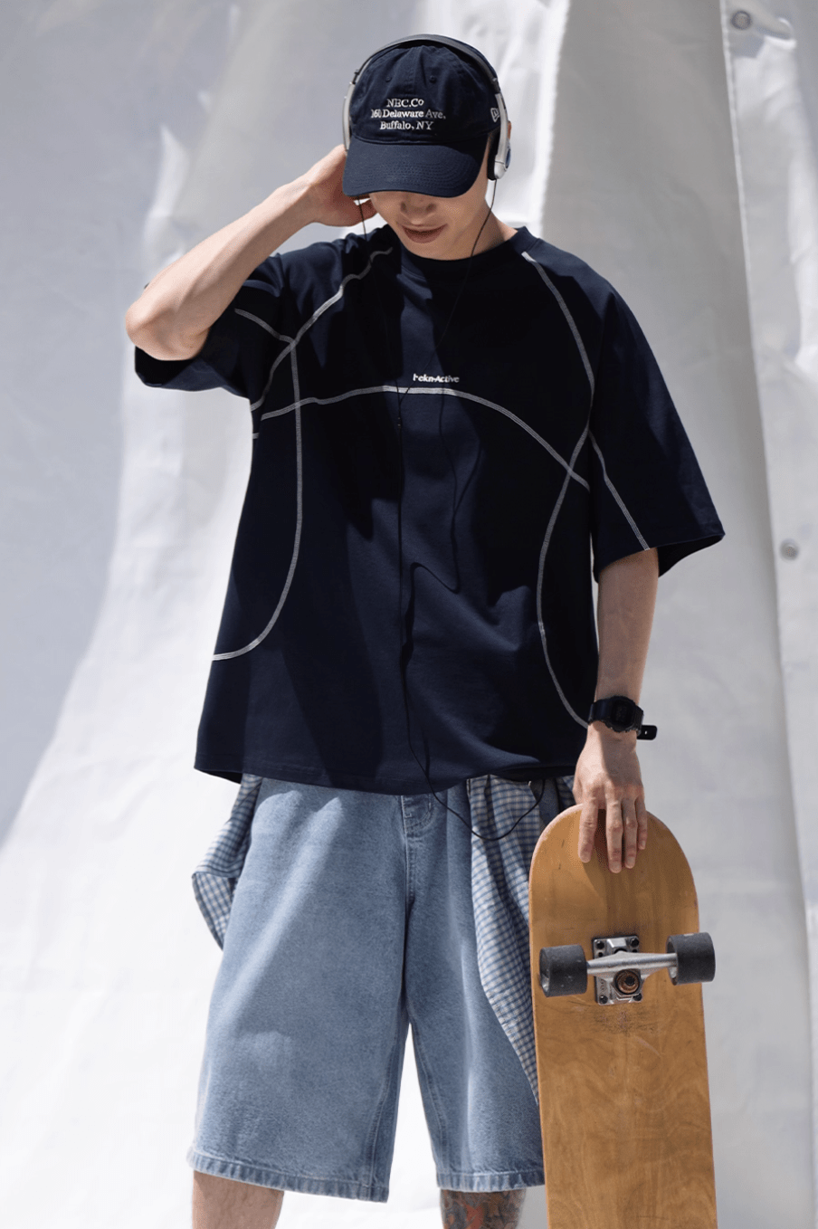 クール抗菌カジュアル万能半袖Tシャツ B08065