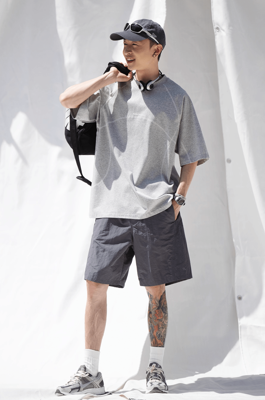 クール抗菌カジュアル万能半袖Tシャツ B08065