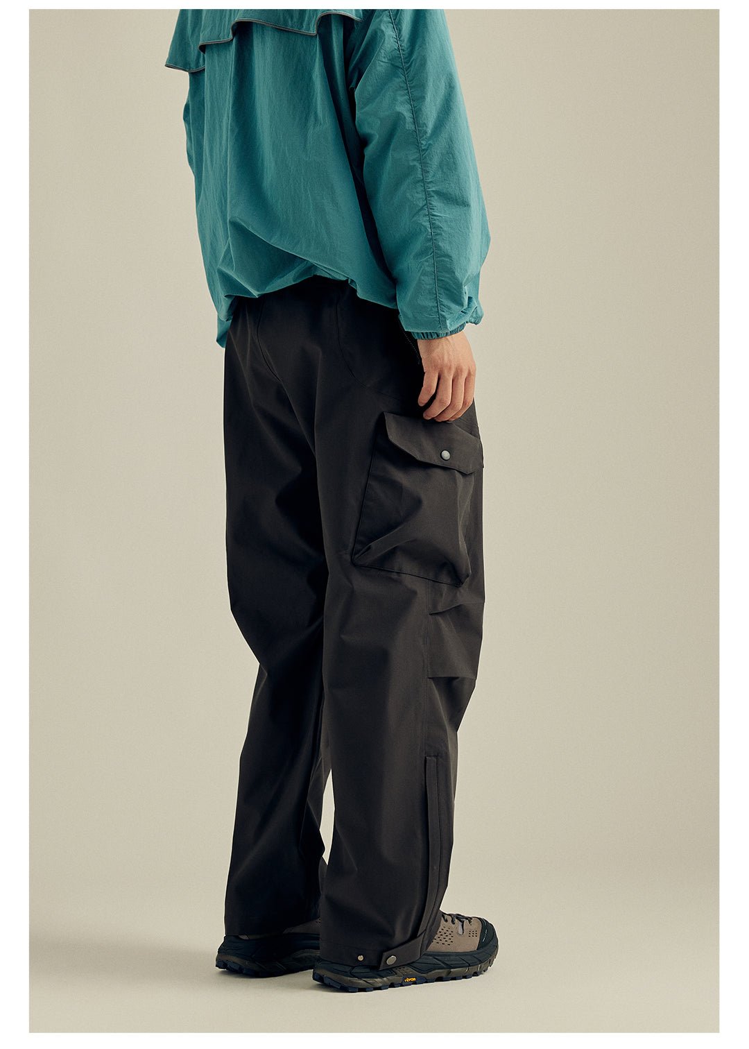 PLEATED ADJUSTABLE LEG WORK PANTS WATERPROOF N39044