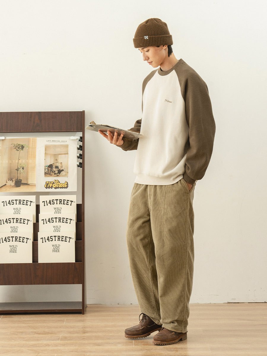 WAFFLE ROUND NECK SWEATSHIRT 90925