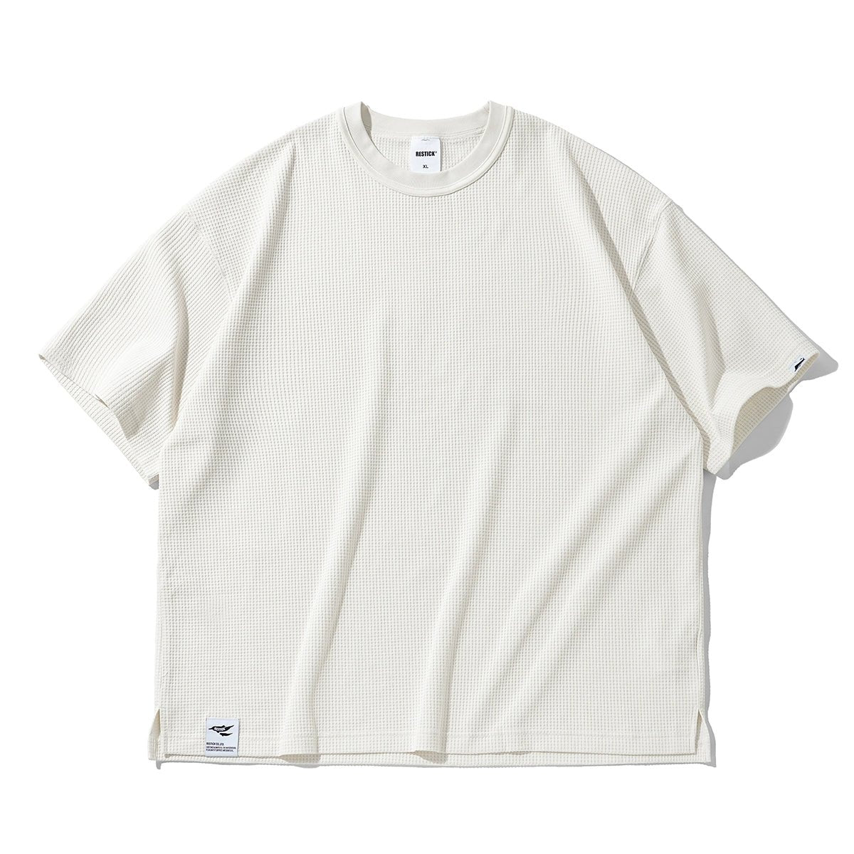 【X-STRETCHエクスポート生地】ワッフル5クォーター半袖Tシャツ R05012