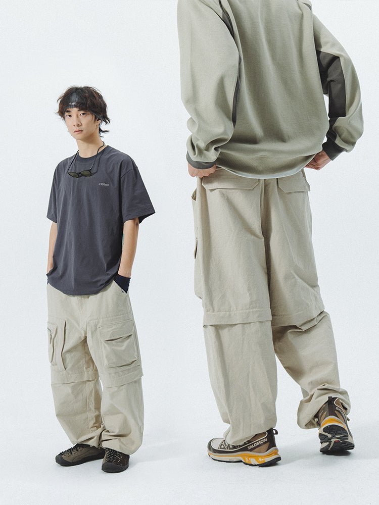 WASHED WORKWEAR DETACHABLE PARACHUTE PANTS N39332