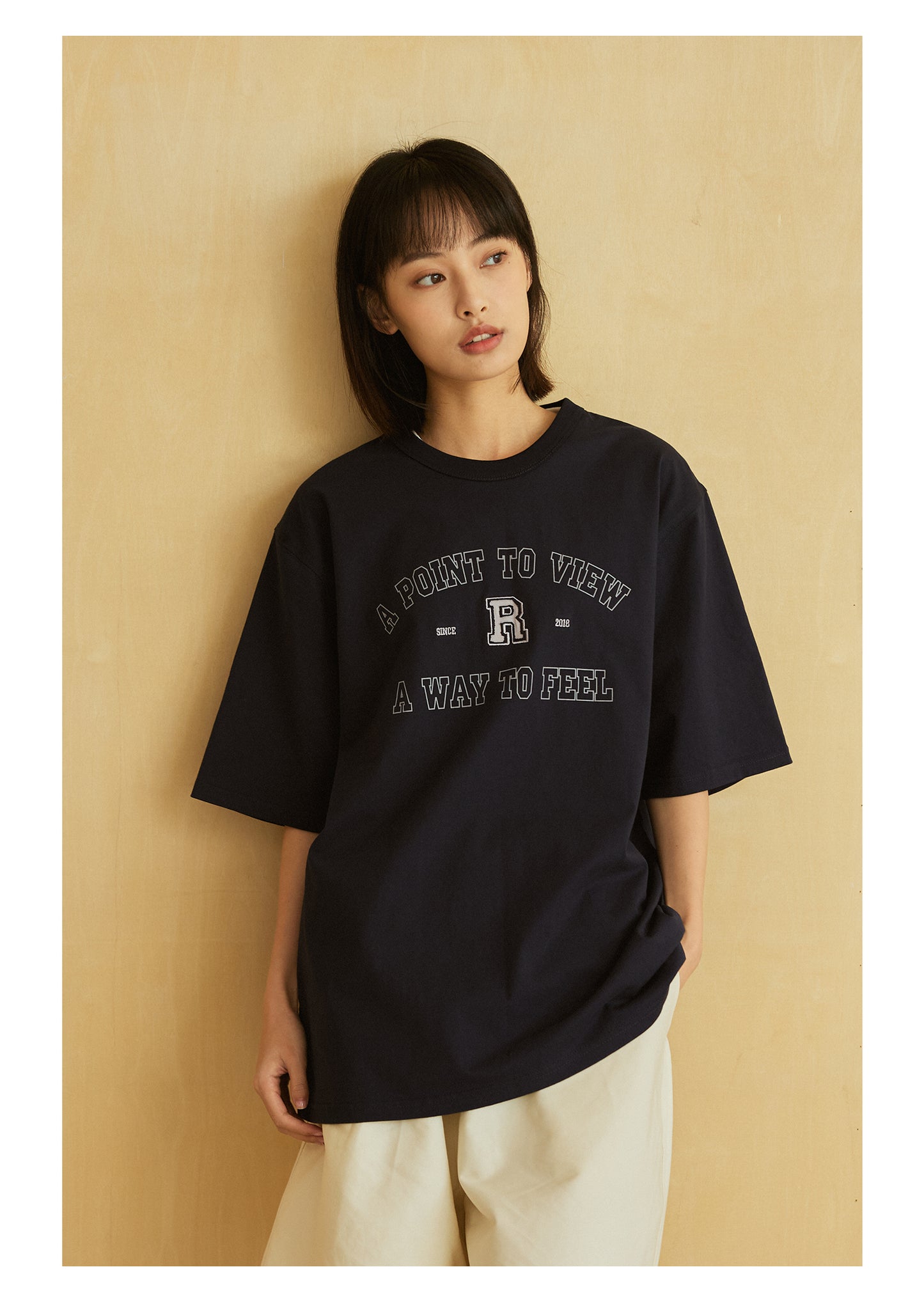 LOOSE ROUND NECK SHORT SLEEVE T-SHIRT L05042