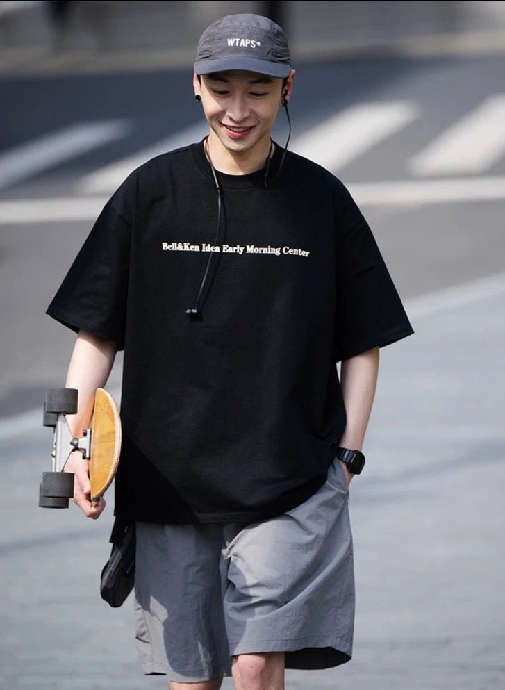 コットンヘビー300g ラウンドネックルーズ半袖Tシャツ B04197