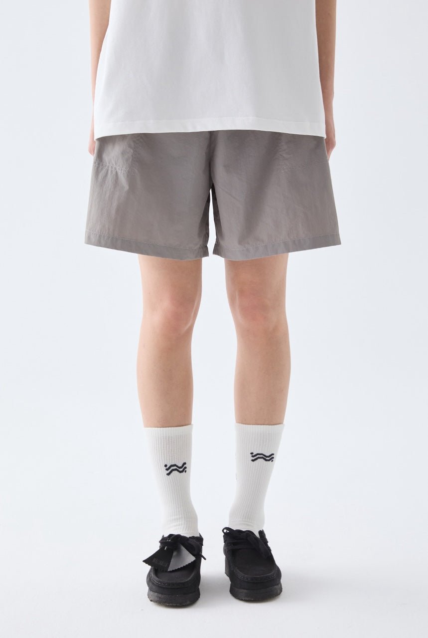伸縮性ウエストクロップドパンツ B07087