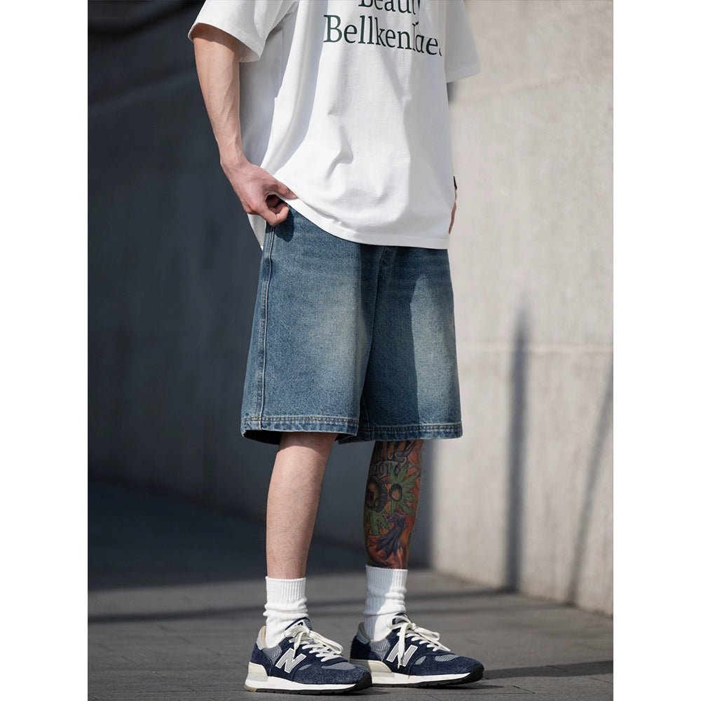 レトロウォッシュドストレートパンツ B04200