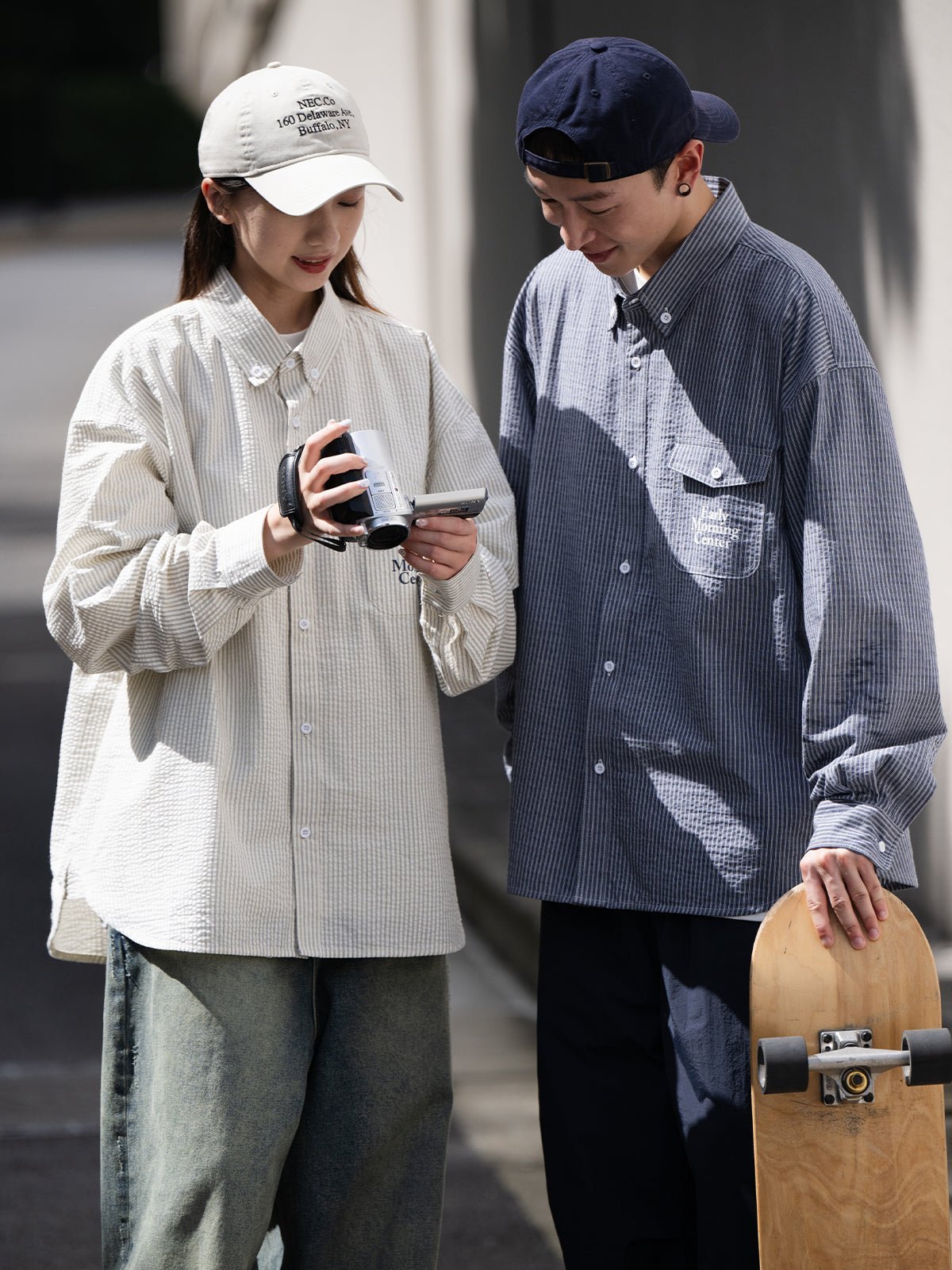 LOOSE CLASSIC STRIPED SHIRT, LONG SLEEVES B90034