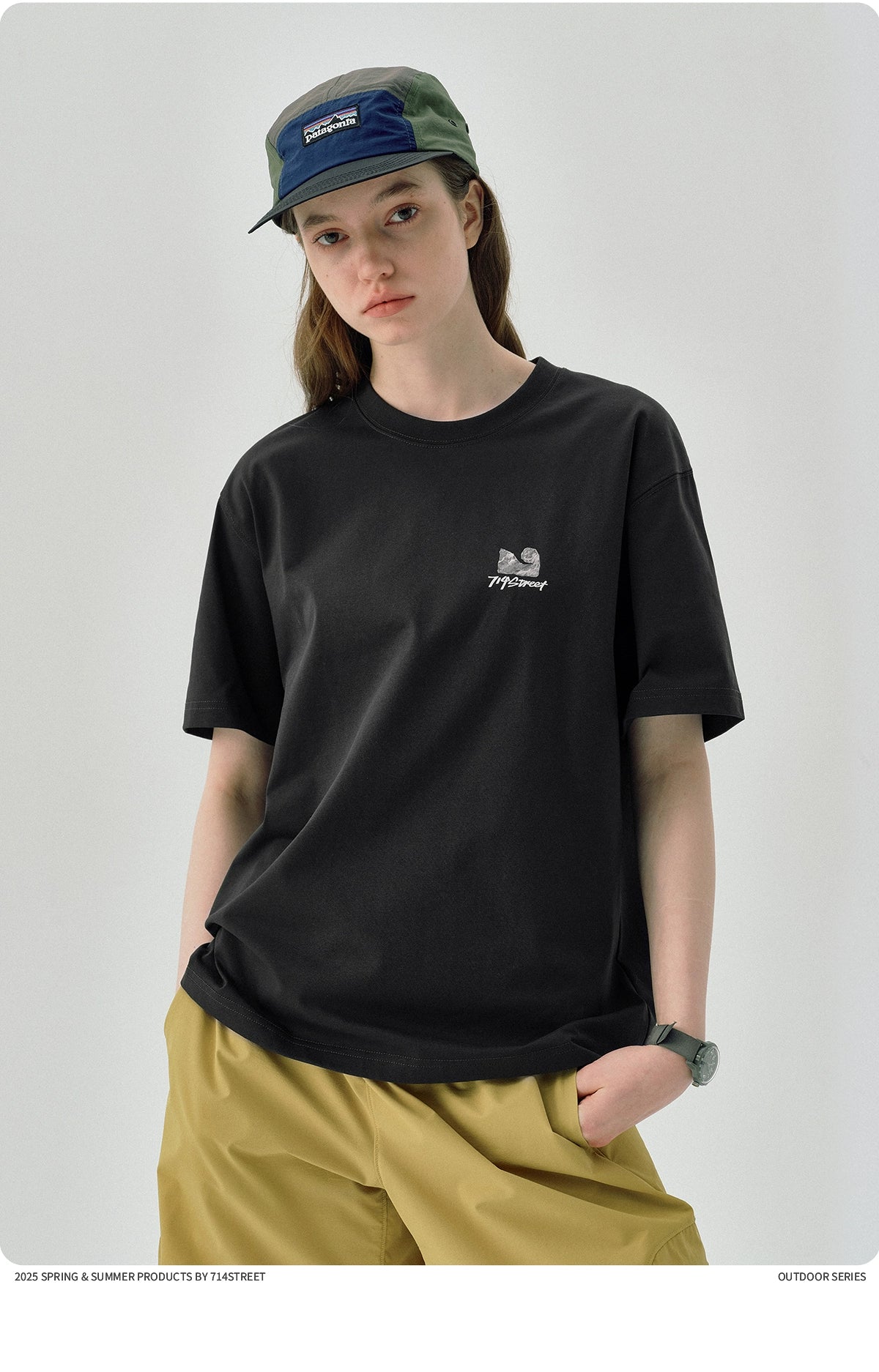 速乾性ロックプリントクールフィーリング半袖TシャツS050112