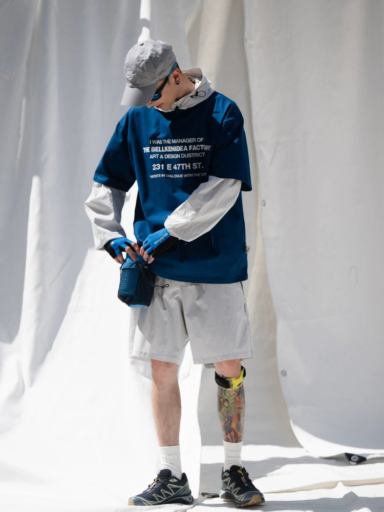 BELLKENIDEAアメリカンヴィンテージレタープリントデザインセンスシンプル人気万能ルーズ半袖Tシャツ夏 B08069