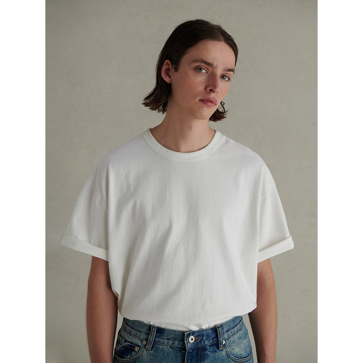 4-NEEDLE, 6-THREAD, SHORT-SLEEVED T-SHIRT, CLEAN FIT E33111