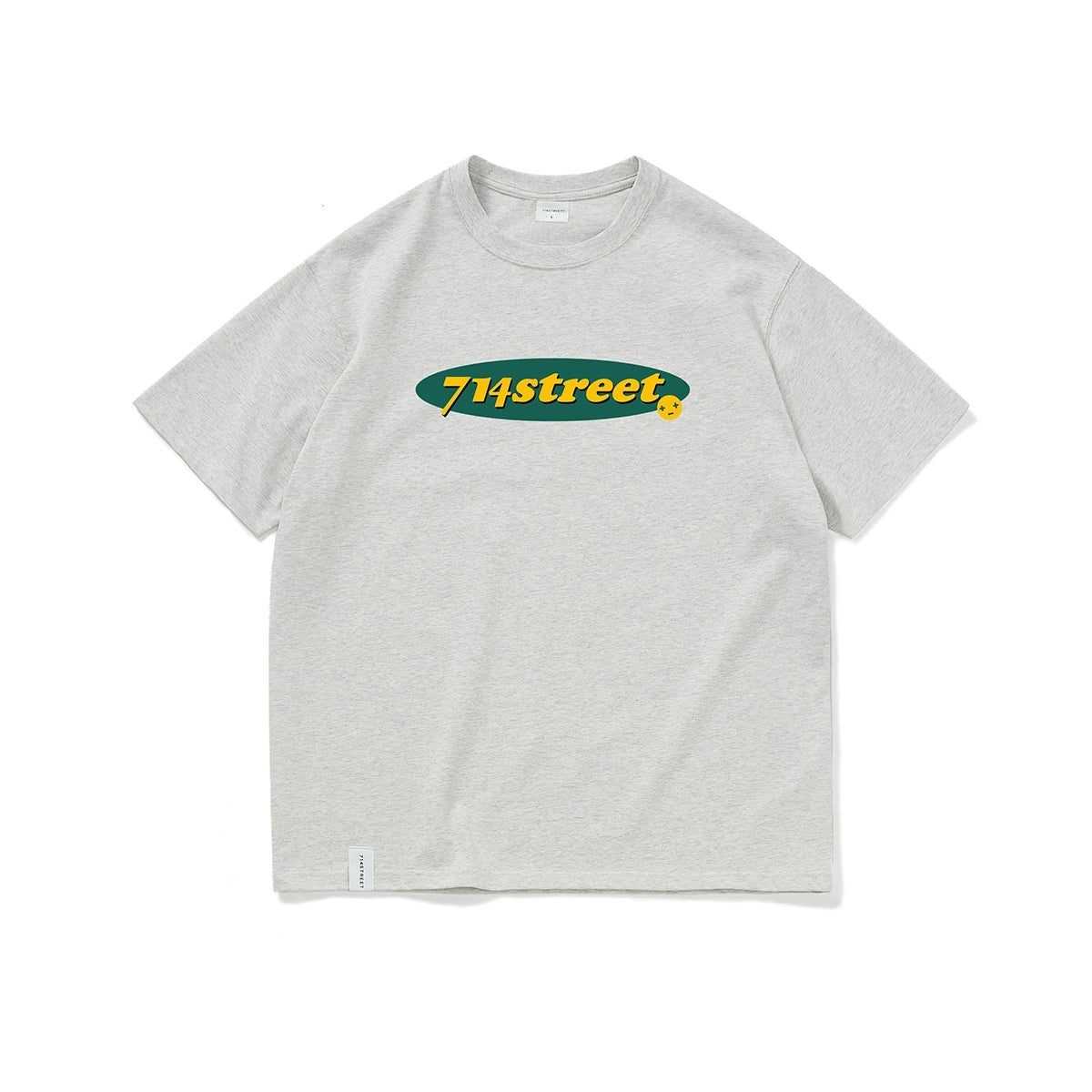 レトロテキストロゴプリント半袖Tシャツ S61110