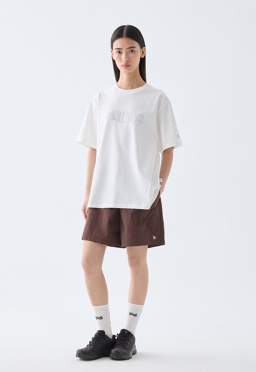 伸縮性ウエストクロップドパンツ B07087