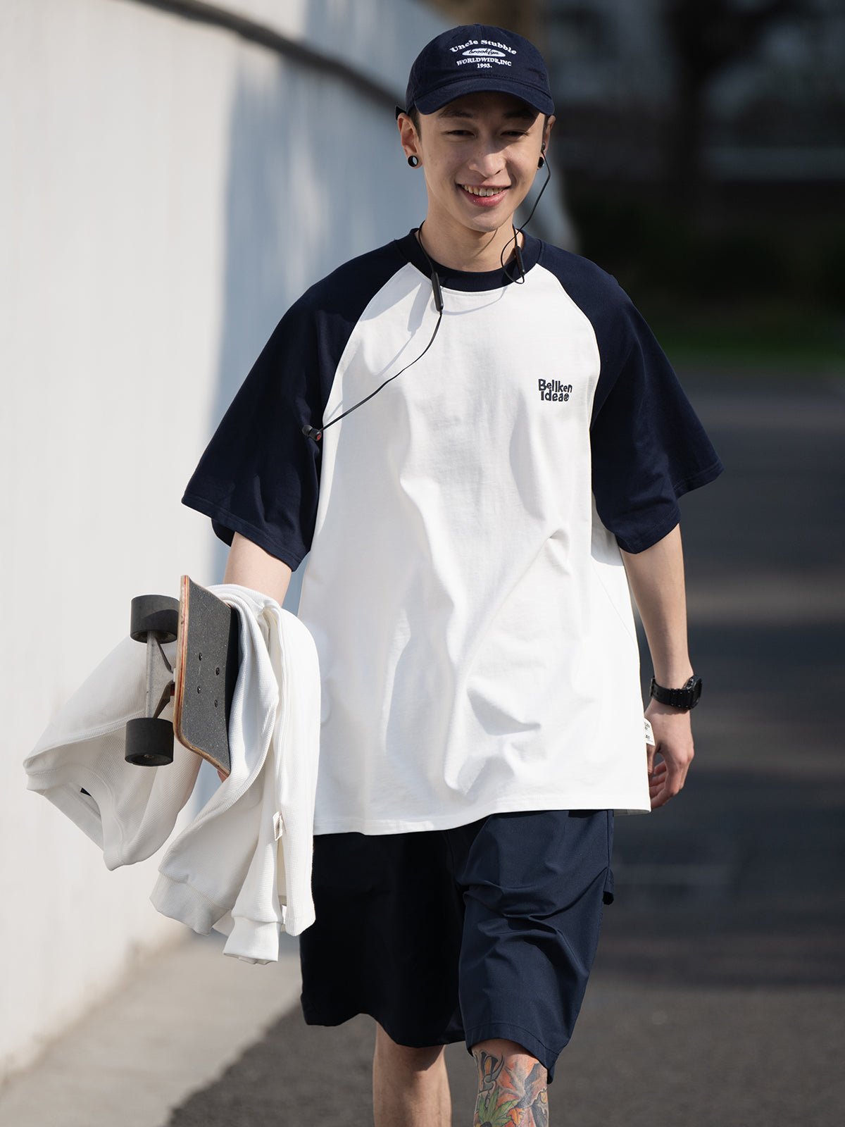 PATCHWORK SLEEVE SHORT SLEEVE B88832