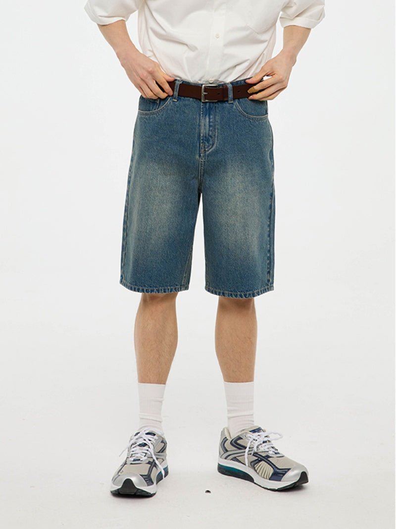 BLUE STRAIGHT DENIM TROUSERS C48555