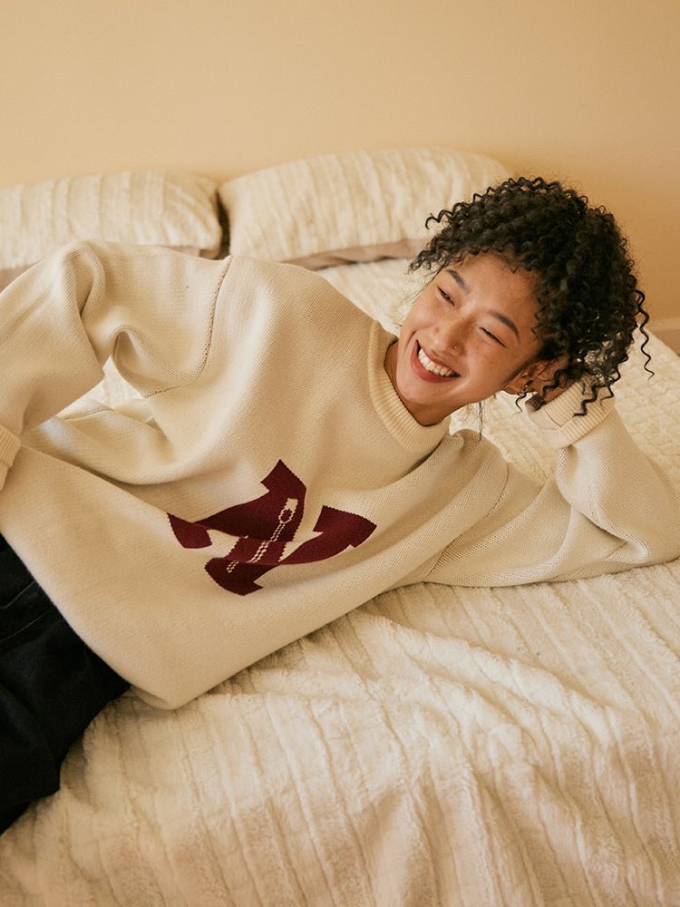 N WORD LOGO KNIT SWEATER N31210