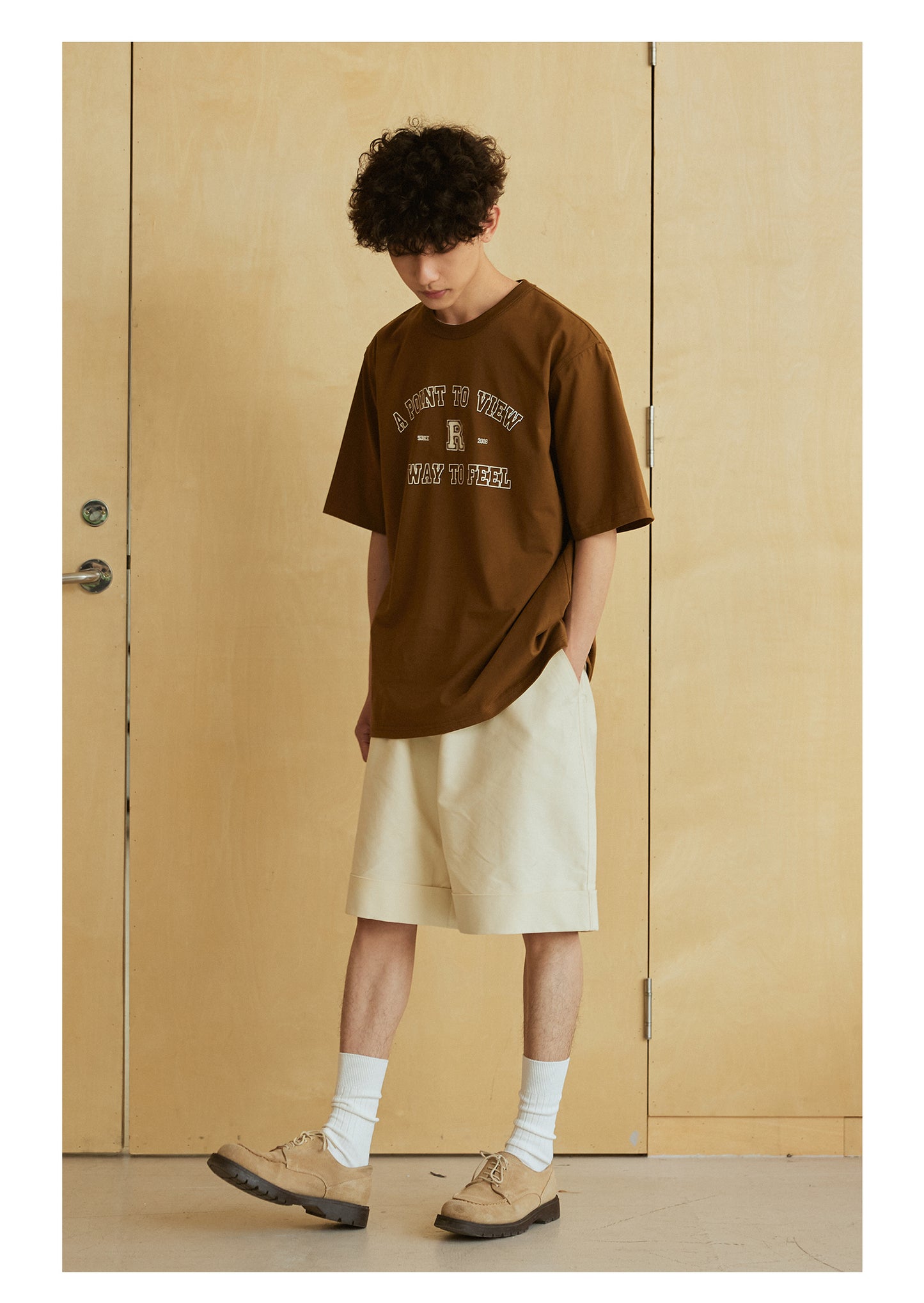 LOOSE ROUND NECK SHORT SLEEVE T-SHIRT L05042