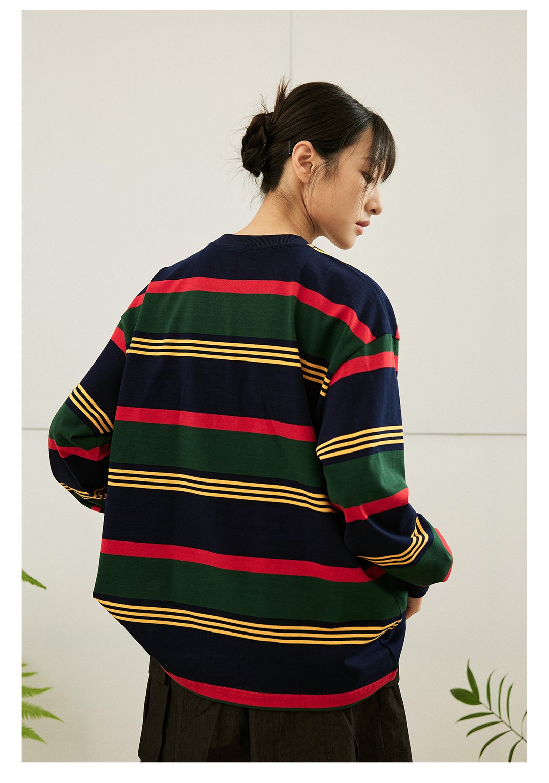 STYLE STRIPED LONG-SLEEVED T-SHIRT N34947