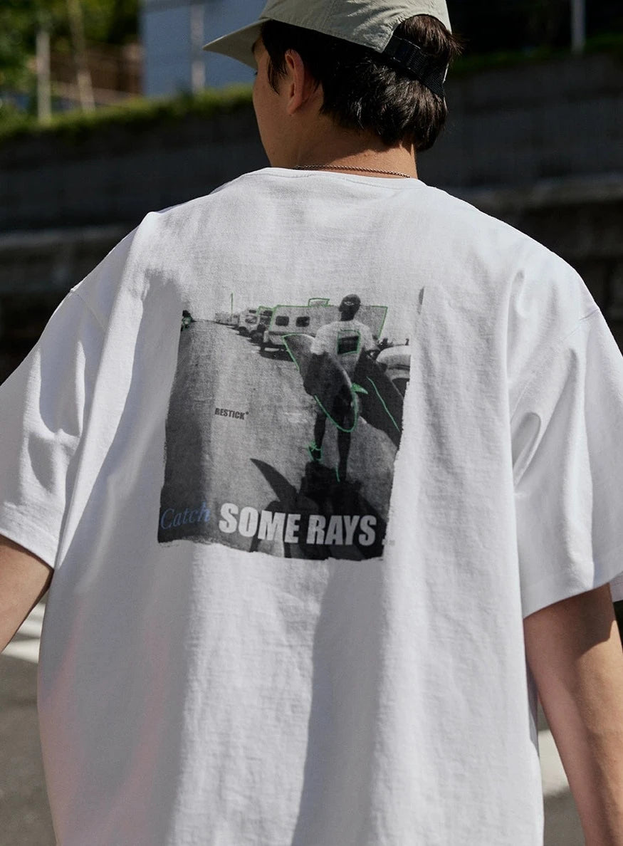 ヘビーコットンレトロカジュアル半袖Tシャツ R06155