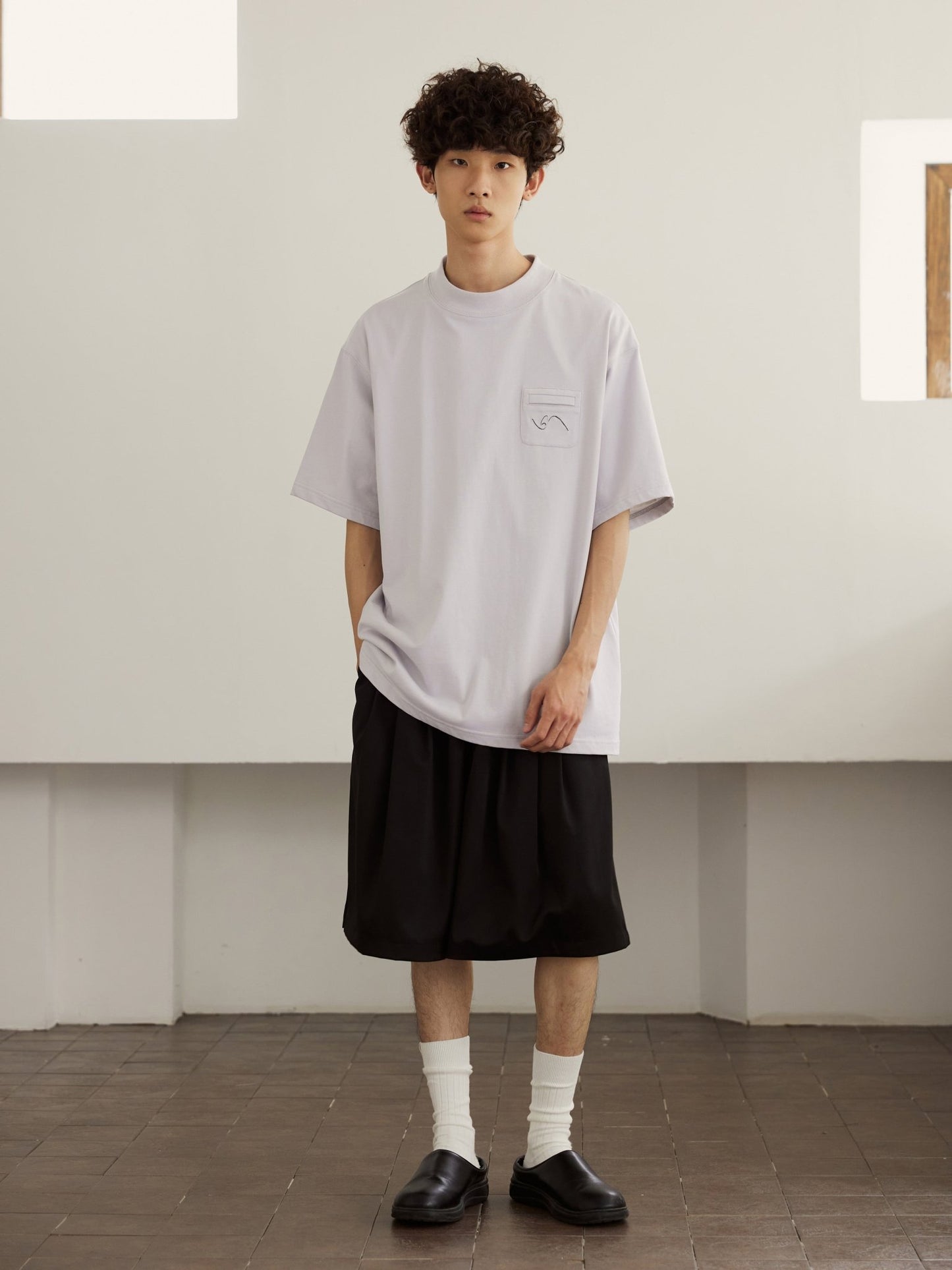 LOOSE ROUND NECK SHORT SLEEVE T-SHIRT L66312