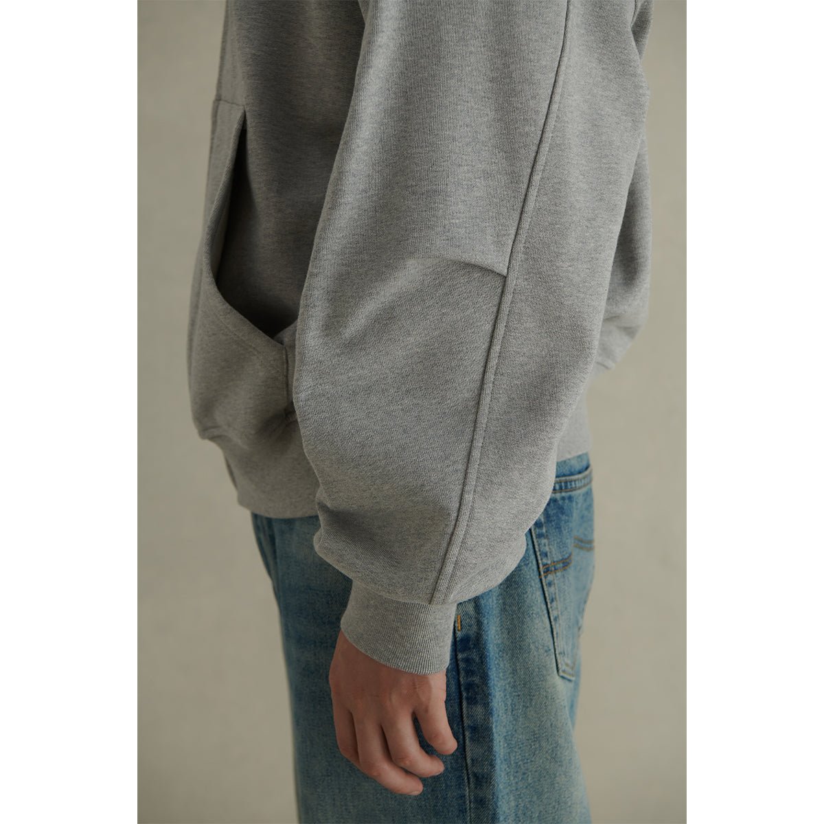 500G HEAVY WEIGHT BASIC RETRO ZIP HOODED SWEATSHIRT E09331