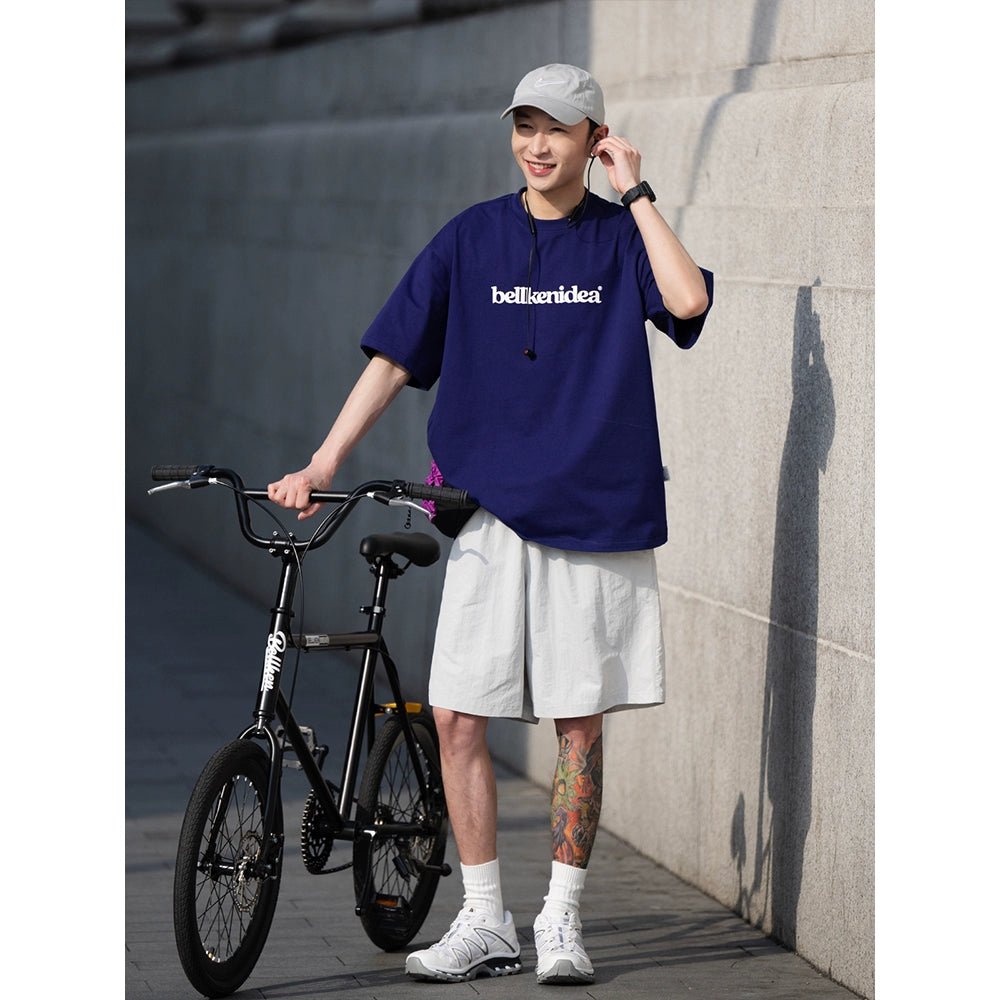 300gヘビーシンプルプリント半袖Tシャツ B04194