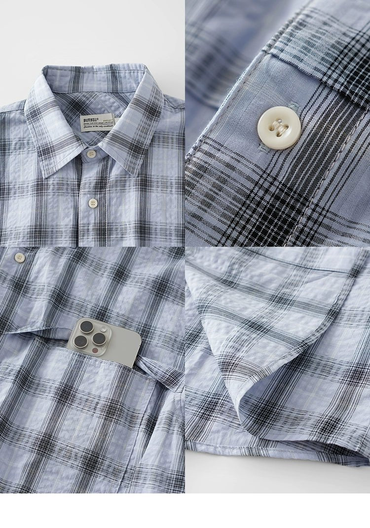 ヴィンテージコットンチェック柄シャツ B08057