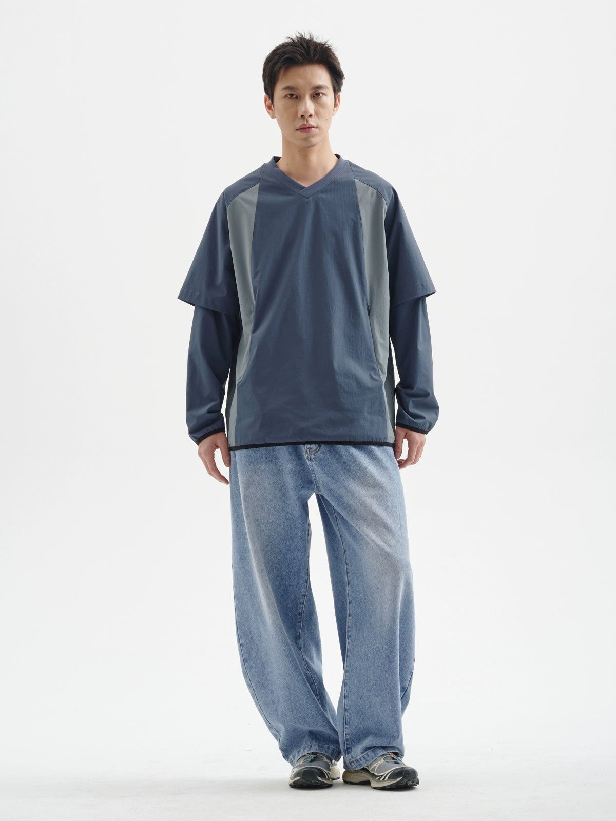 ケテクラフト防水コントラスト長袖Tシャツ B042514