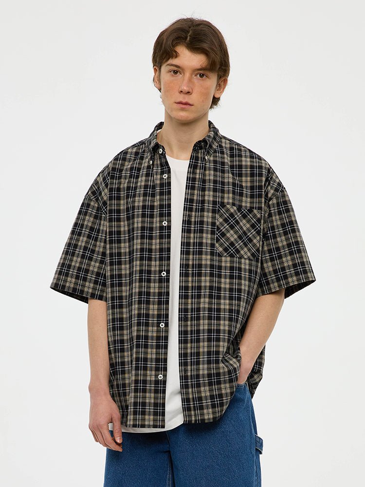 PLAID SHORT SLEEVE SHIRT C41479