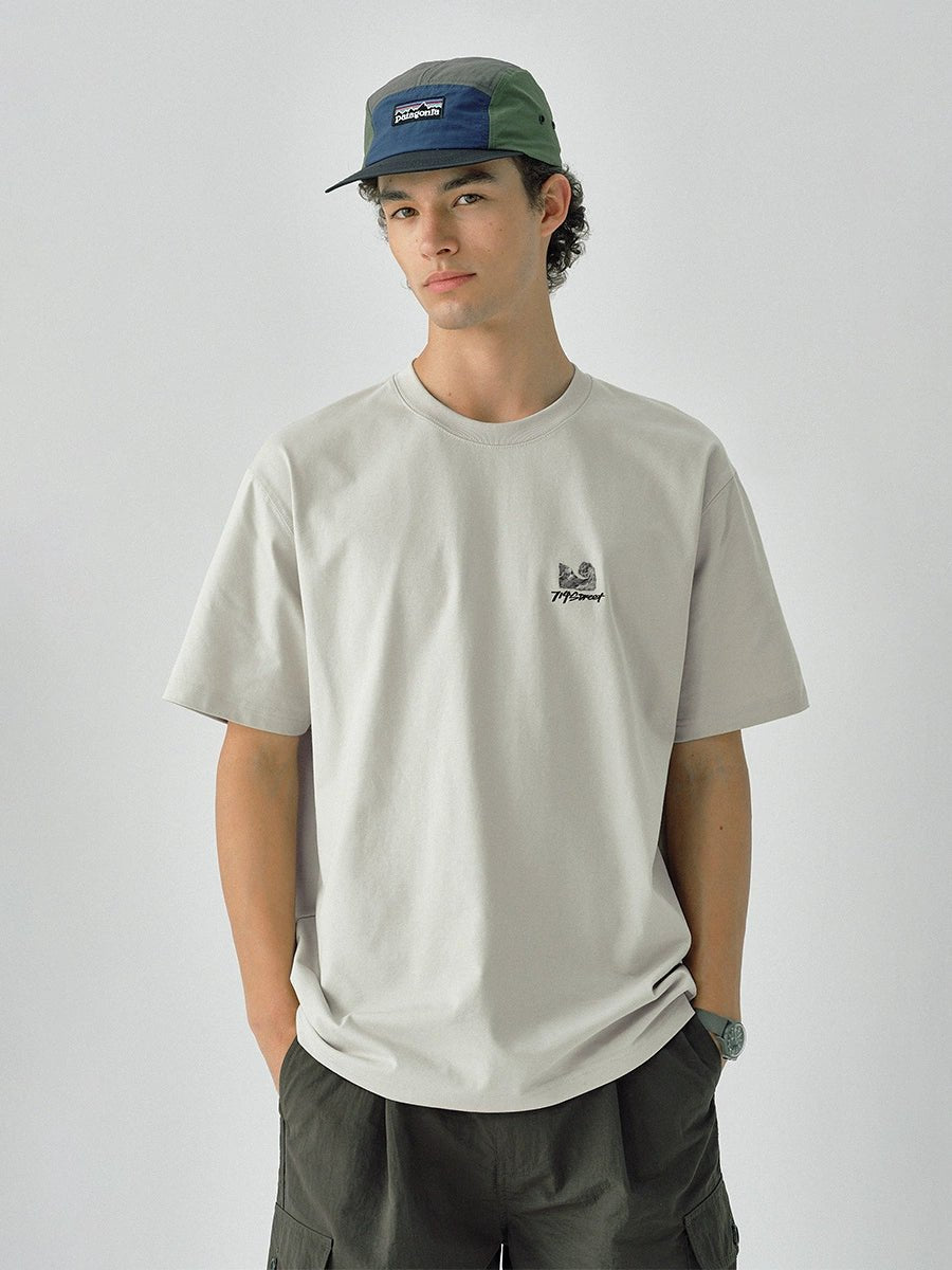 速乾性ロックプリントクールフィーリング半袖TシャツS050112