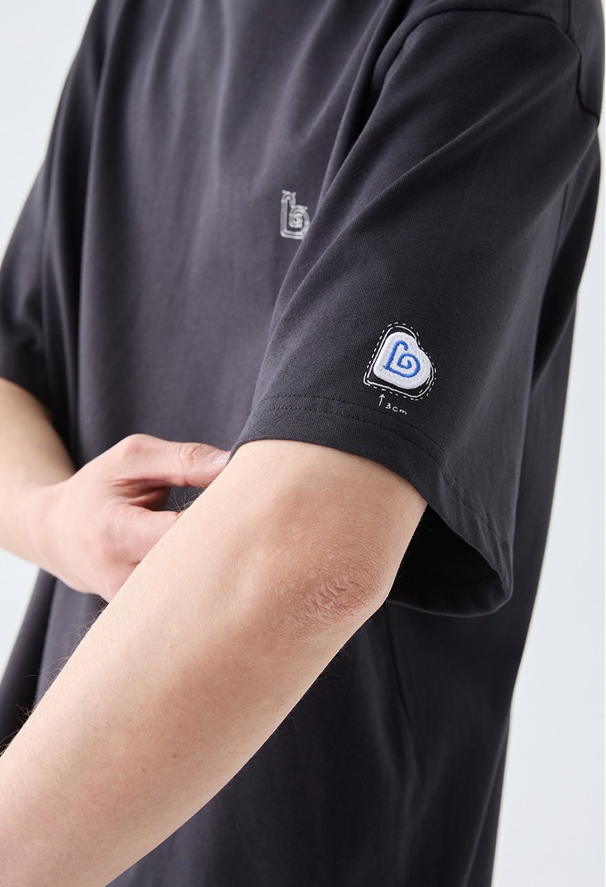 ロゴプリントコットンTシャツ B07082