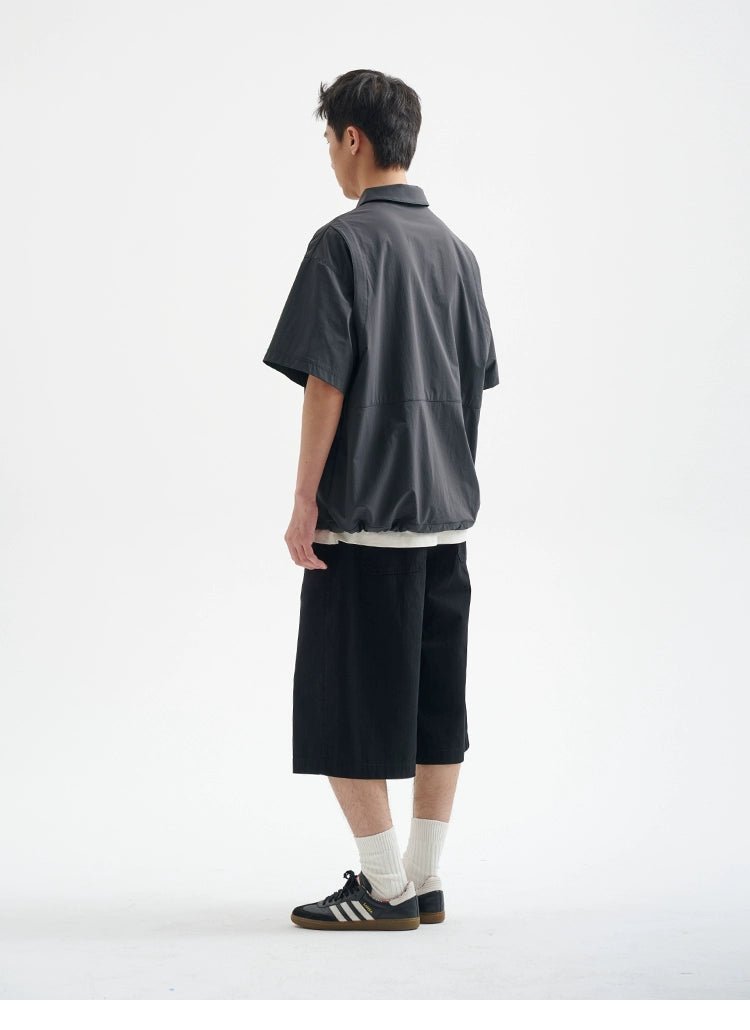 通気性メッシュハーフジップ半袖ポロシャツ B08056