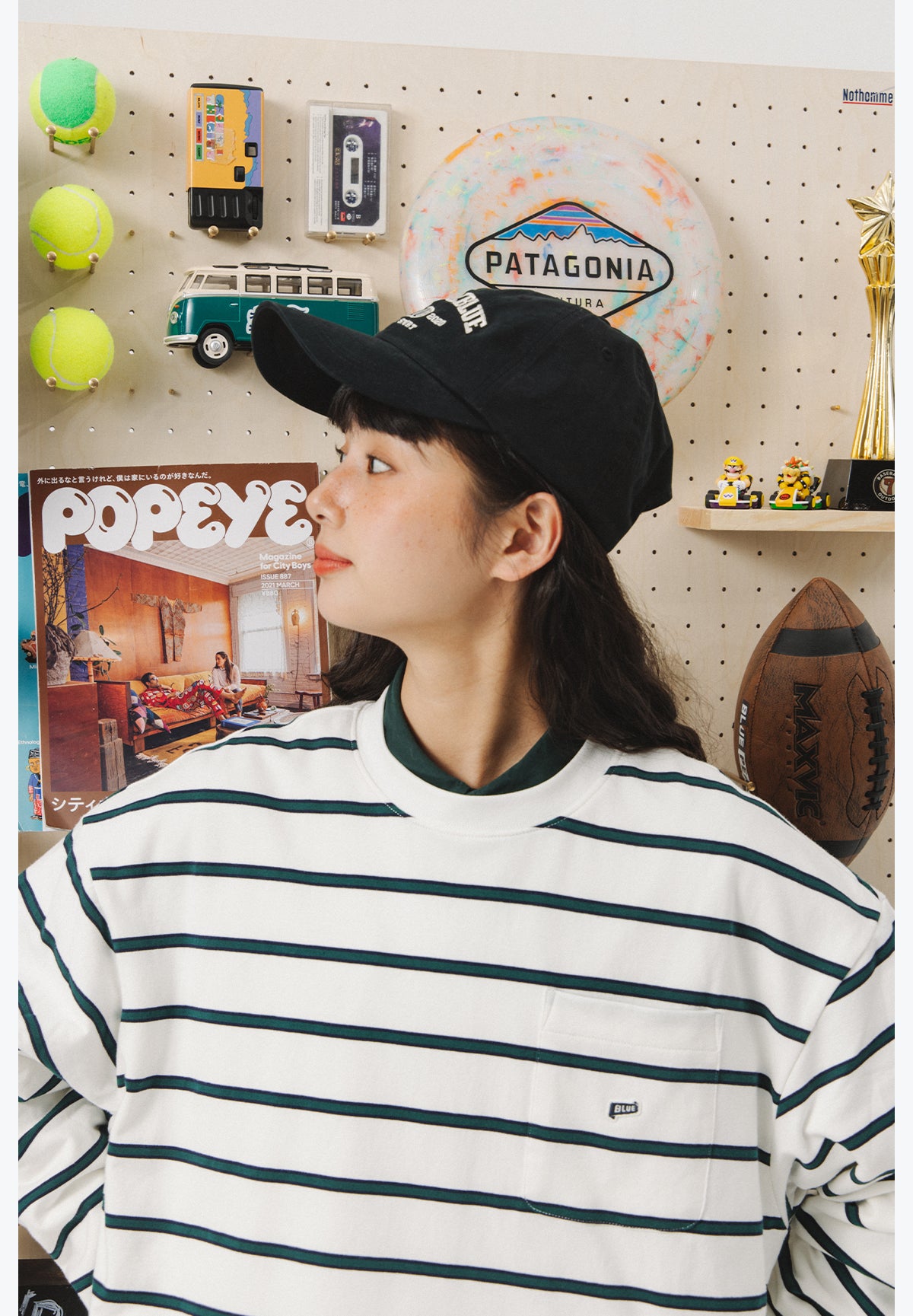 STRIPED PADDED TIED COUPLE SWEATER N23417