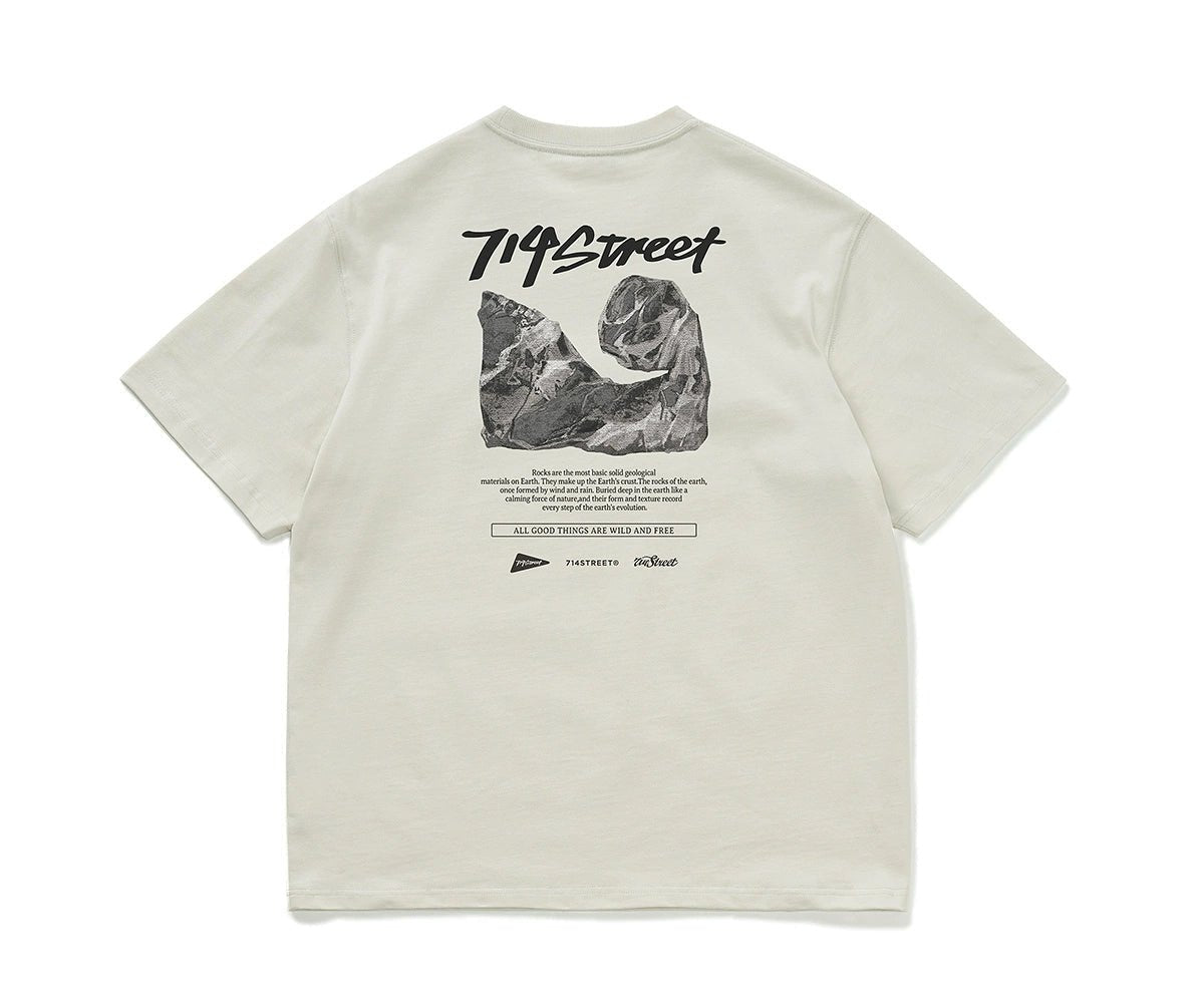 速乾性ロックプリントクールフィーリング半袖TシャツS050112