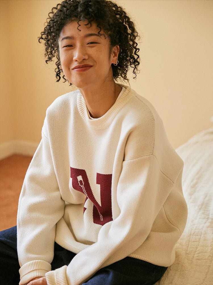 N WORD LOGO KNIT SWEATER N31210