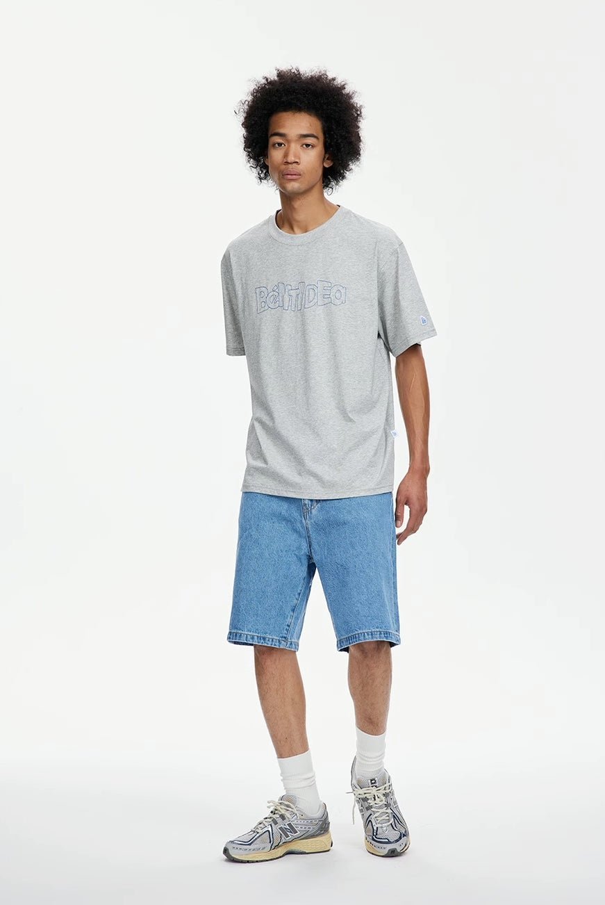 LOGO PRINT LETTER LOOSE SHORT-SLEEVED T-SHIRT B13259