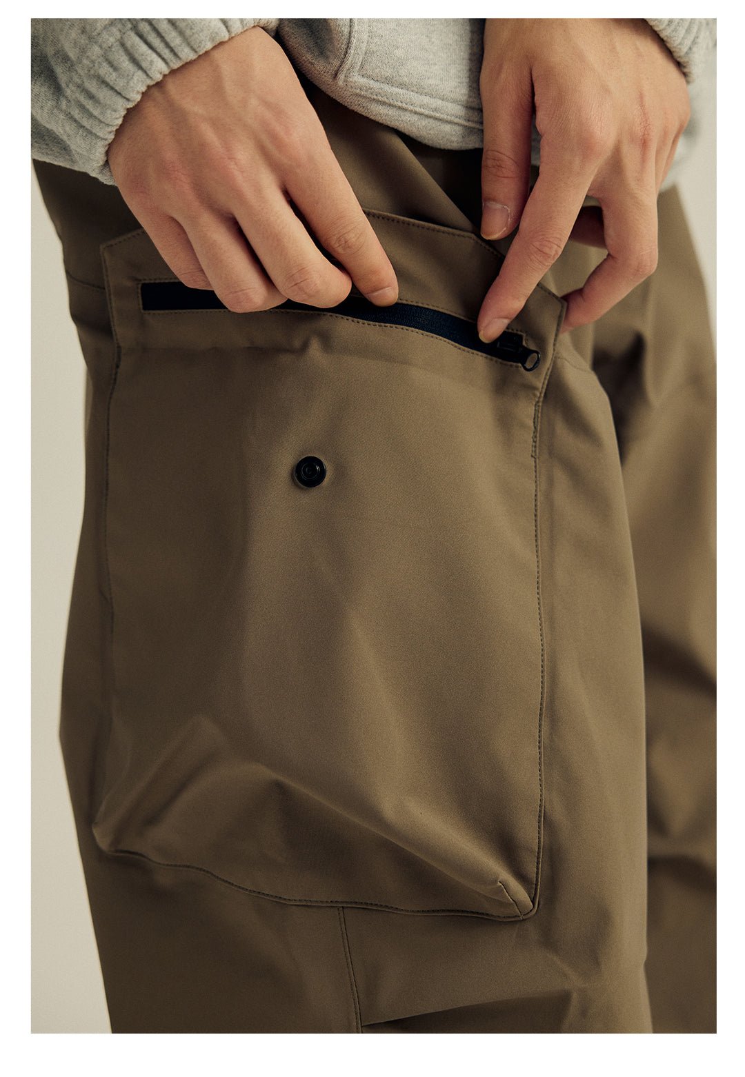 PLEATED ADJUSTABLE LEG WORK PANTS WATERPROOF N39044