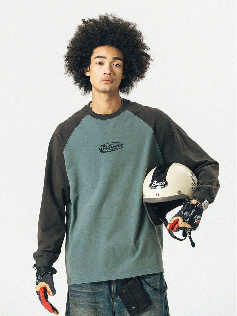 アメリカンレトロ ウォッシュド長袖Tシャツ S03215