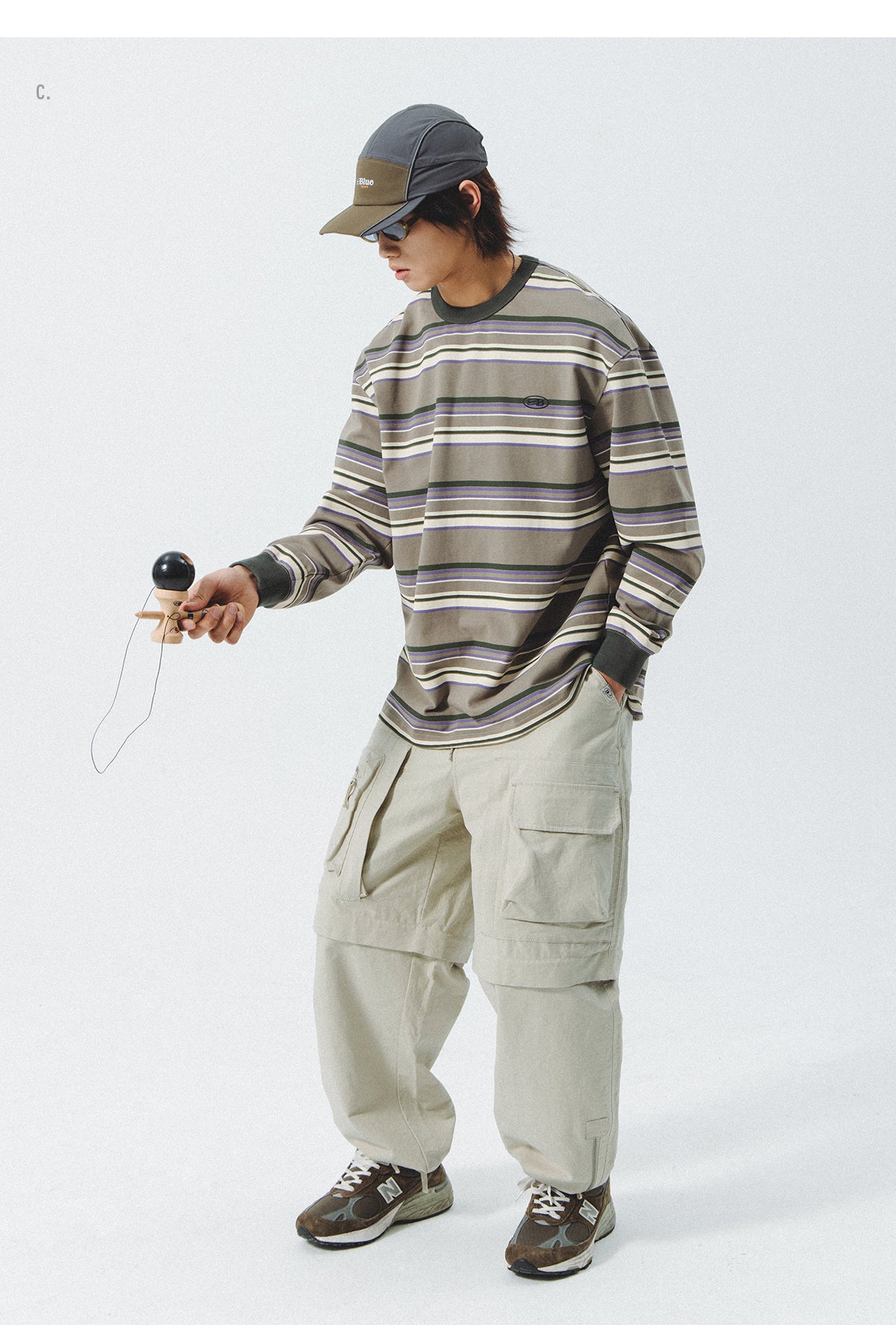 WASHED WORKWEAR DETACHABLE PARACHUTE PANTS N39332