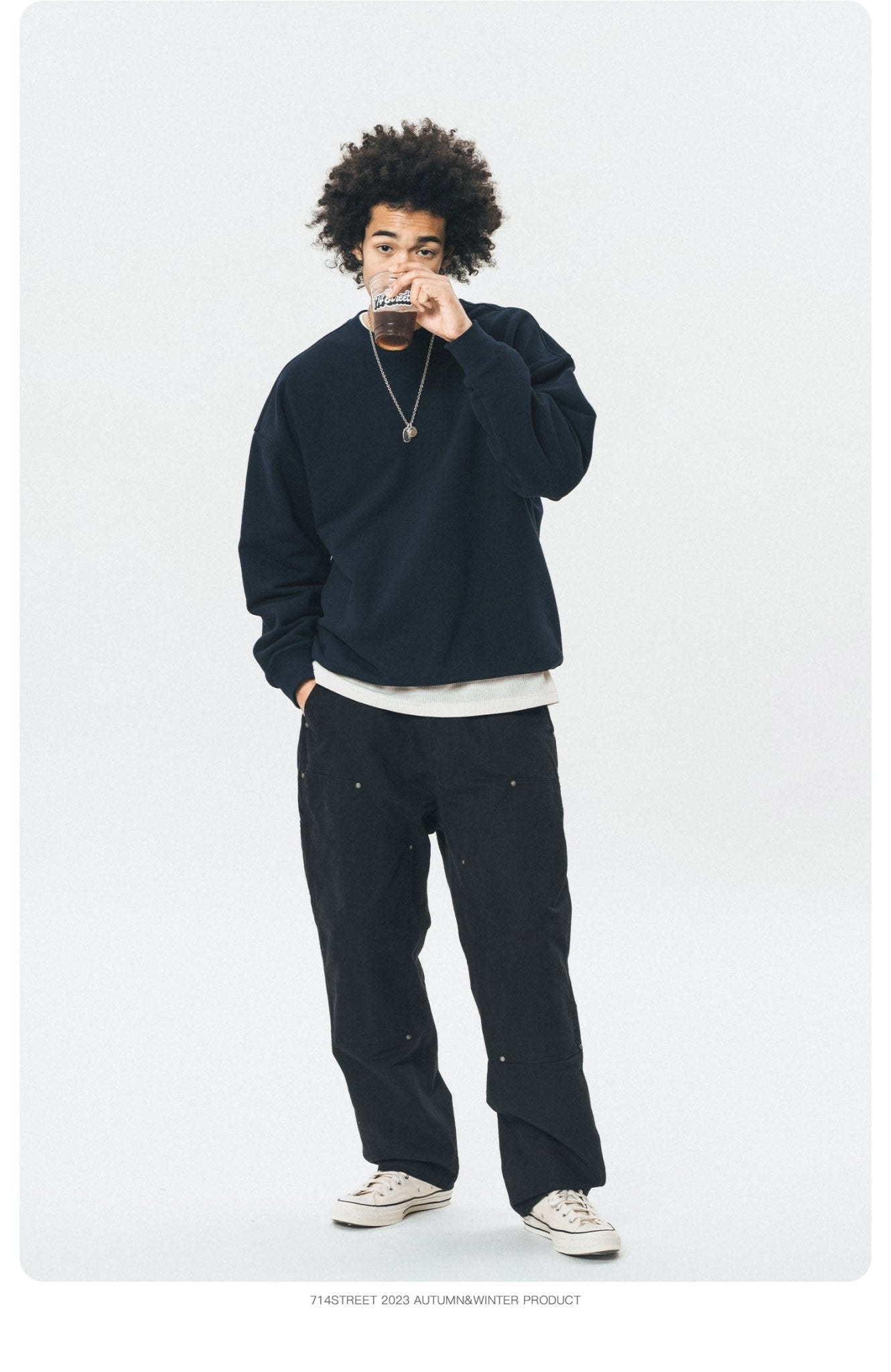 LOOSE STRAIGHT PANTS S44390