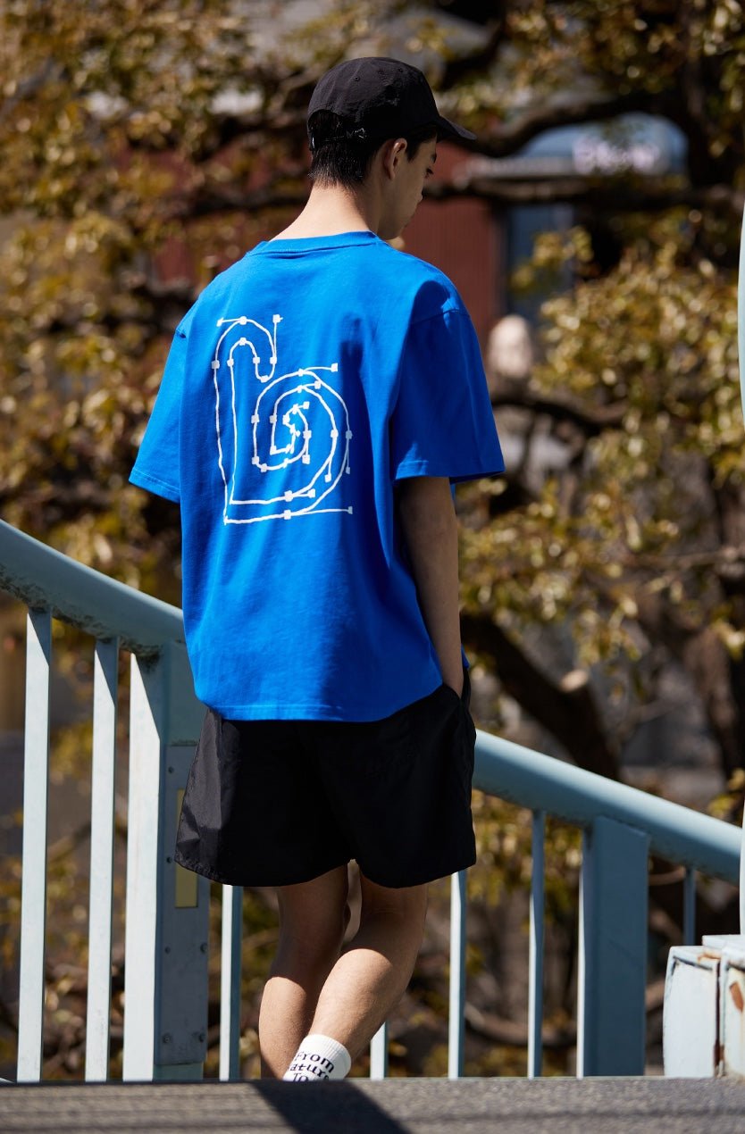 ロゴプリントコットンTシャツ B07082