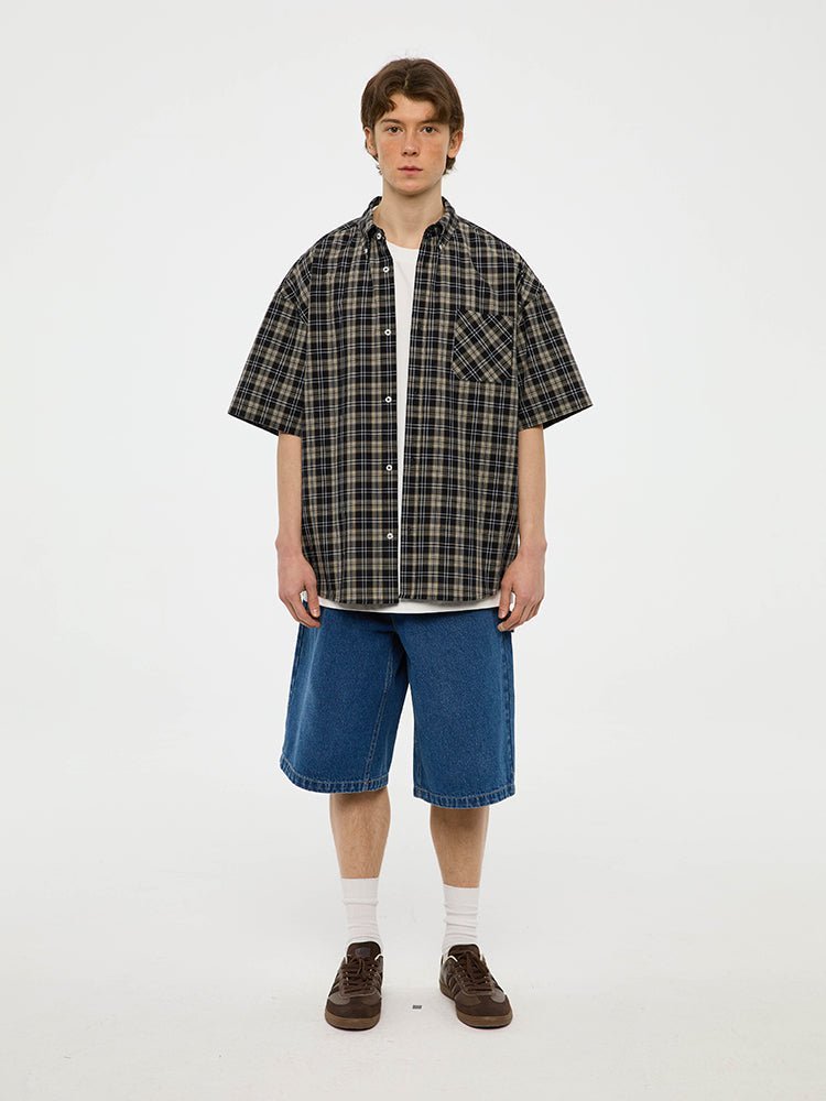 PLAID SHORT SLEEVE SHIRT C41479