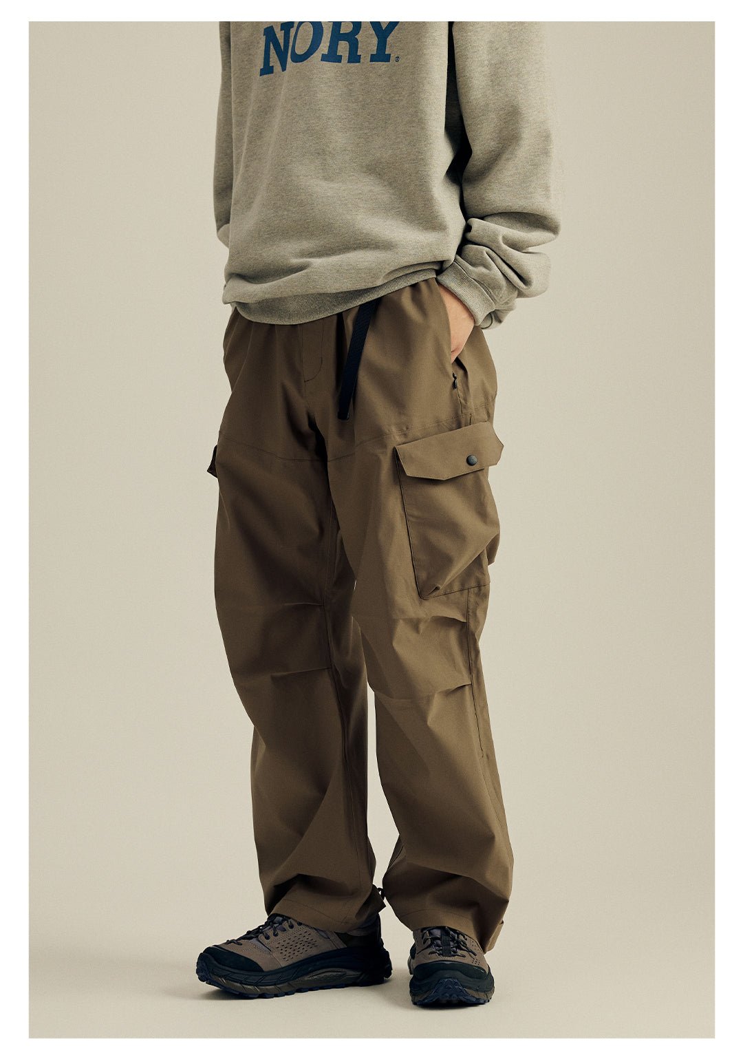 PLEATED ADJUSTABLE LEG WORK PANTS WATERPROOF N39044