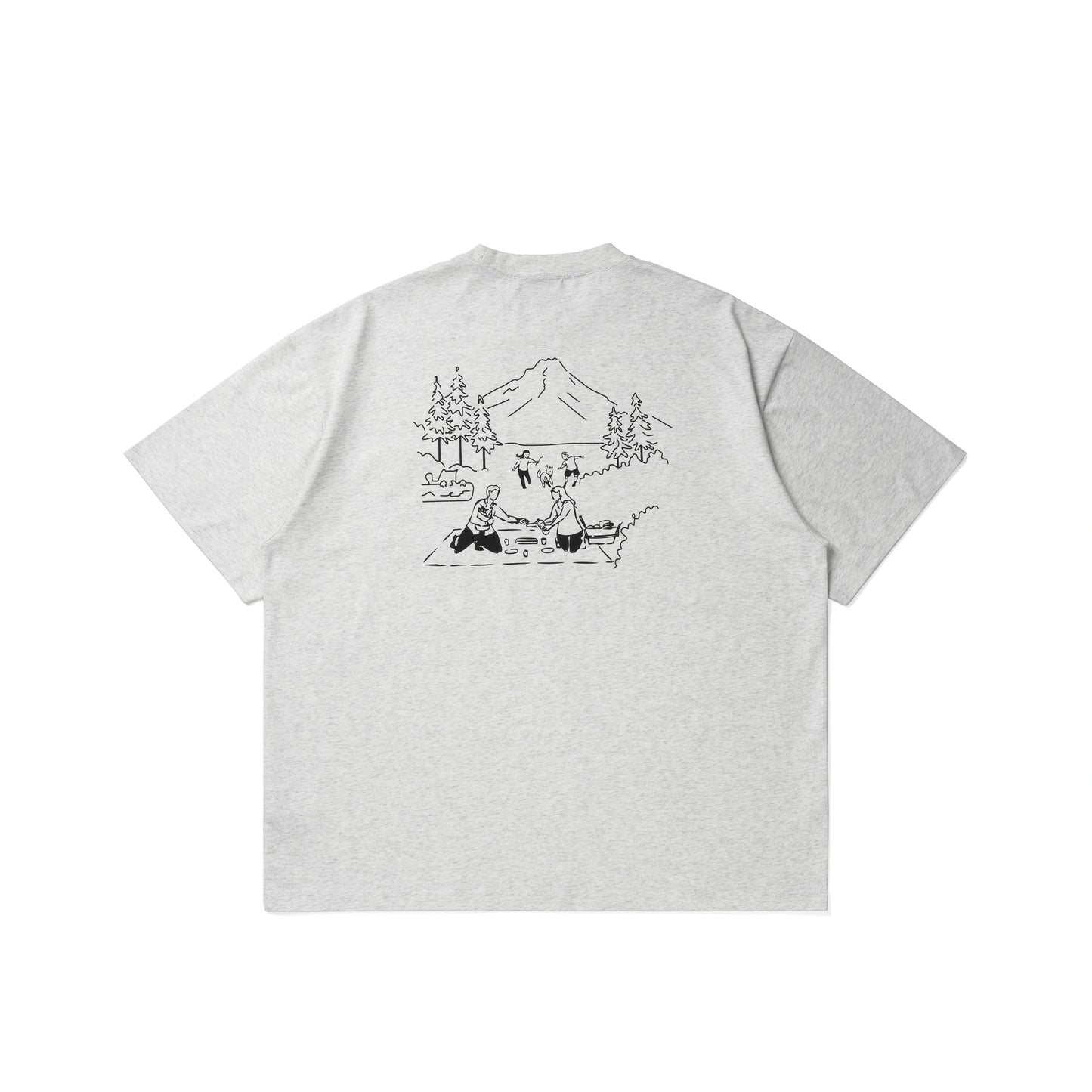 サマーアウトドアプリントソロナクール半袖Tシャツ V06011
