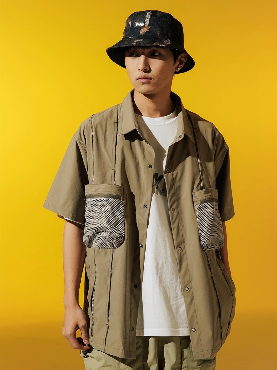 BREATHABLE, QUICK-DRYING, LOOSE-FITTING, SHORT-SLEEVED SHIRT D39903