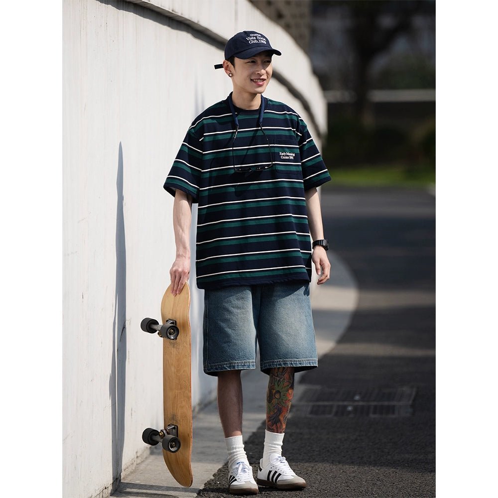 ストライプルーズ 半袖Tシャツ B04191