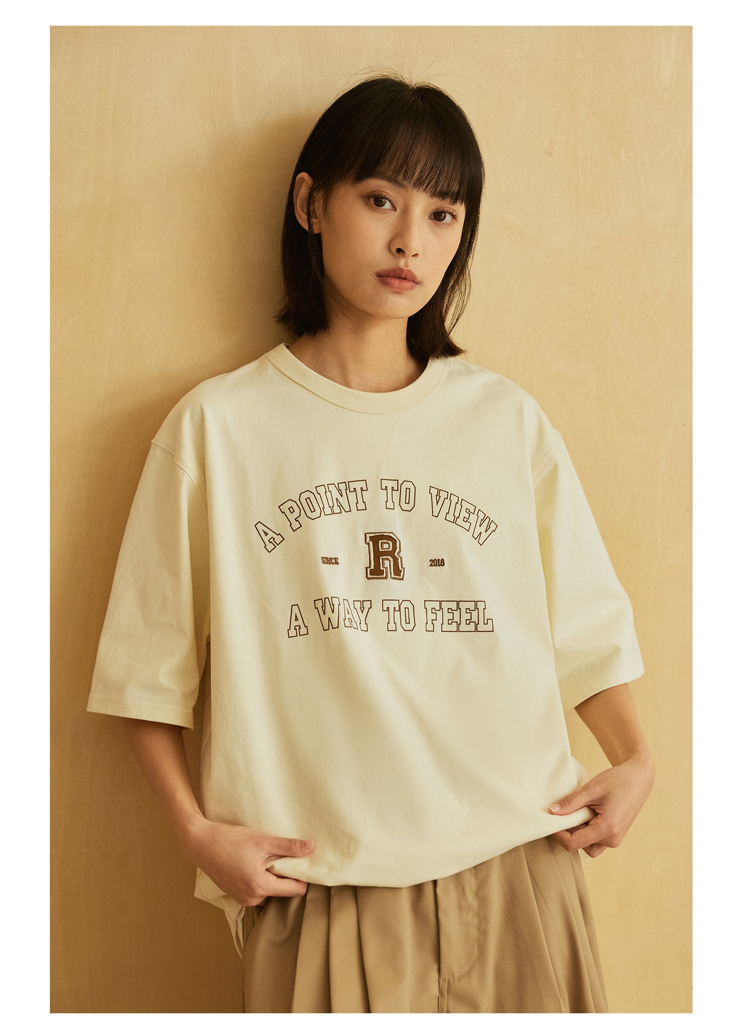 LOOSE ROUND NECK SHORT SLEEVE T-SHIRT L05042