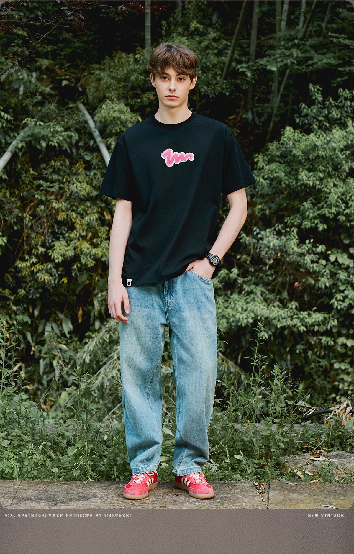 速乾性日焼け止めソロナクールプリント半袖Tシャツ S08025