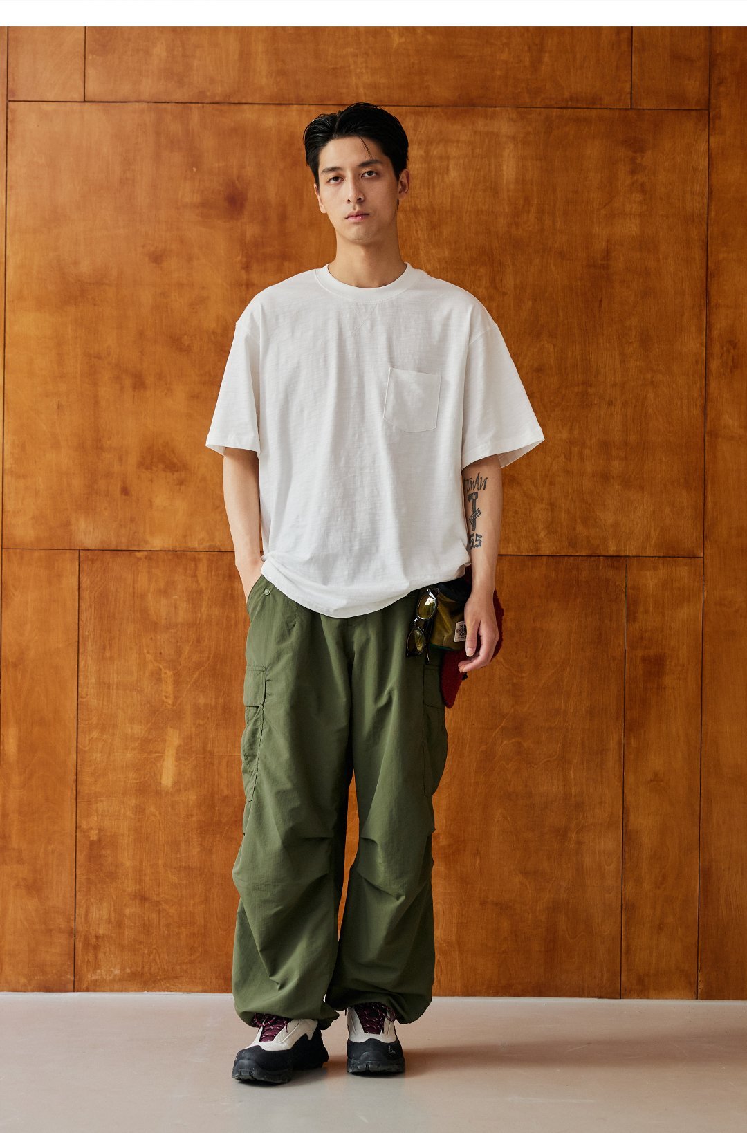 LARGE POCKET CHECK WORK PANTS N06545
