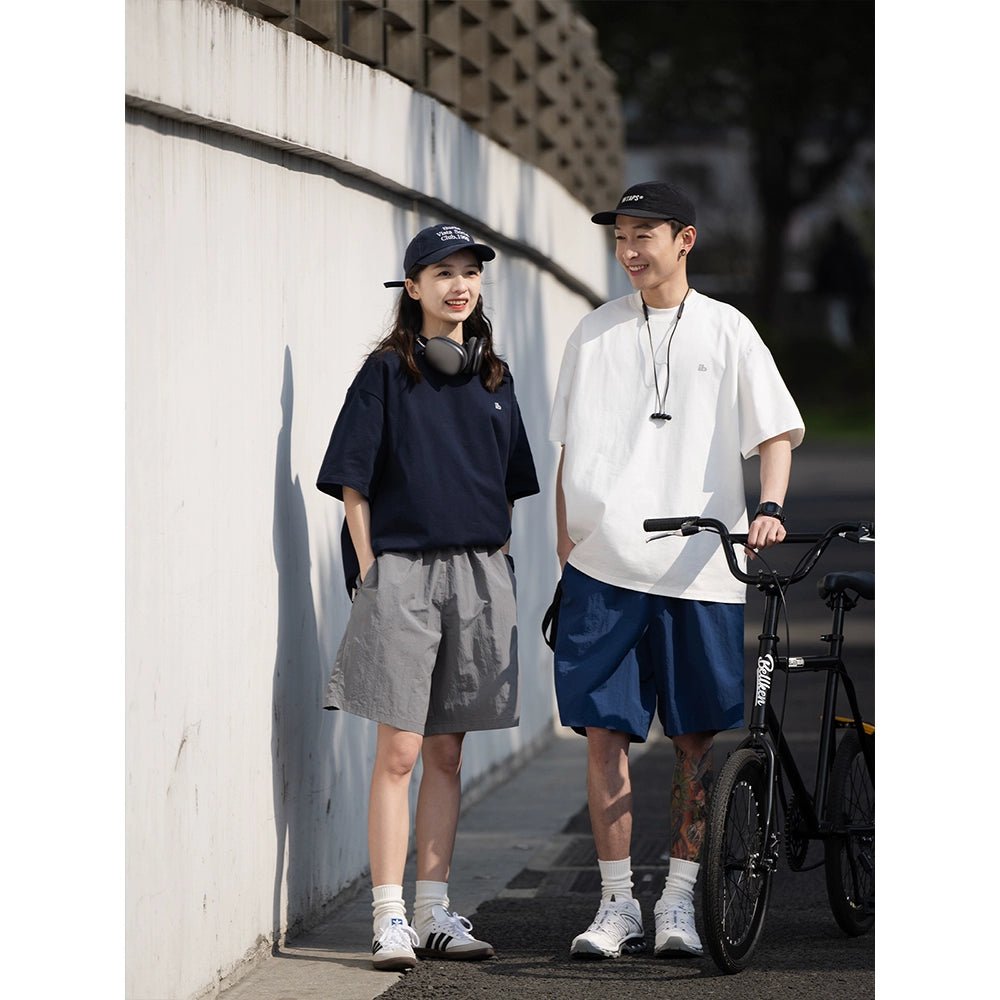 【UPF50+】ソロナ速乾性日焼け止め無地ルーズ半袖Tシャツ B04198